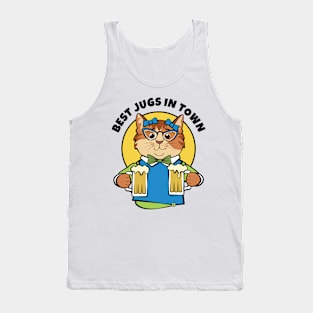 Best Jugs in Town Beer Bartender Cat Tank Top